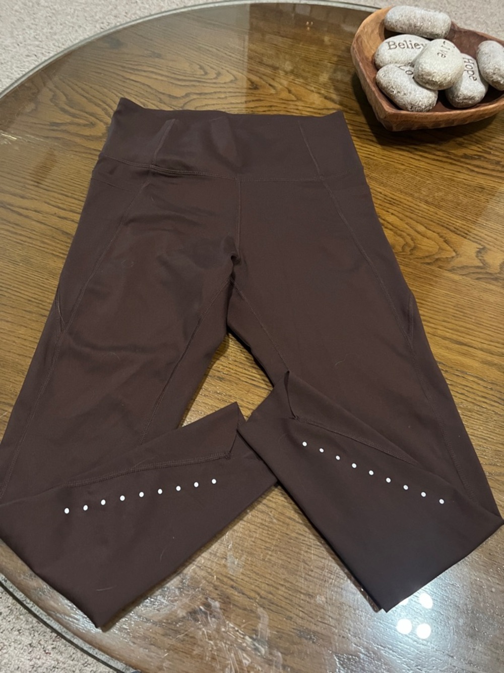 Danskin Dark Brown Athletic leggings  with Logo